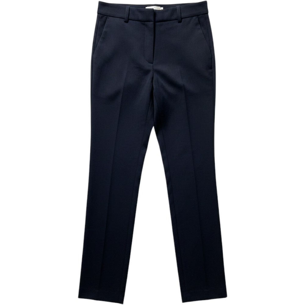 H&M Womens Navy Blue Ankle Slacks Size‎ 4 Elastic Waist Stretch Dress Pants NWT